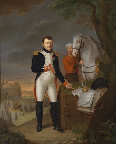 Napoleon in the Night after the Battle of Ebelsberg, May 3-4, 1809 by Antoni Jan Blank
